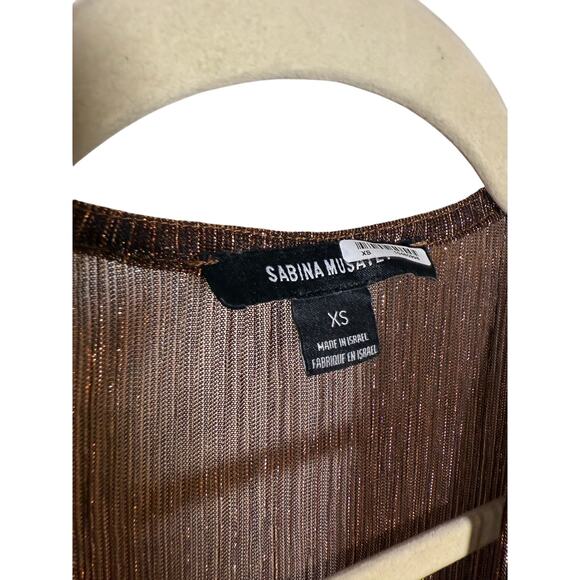 Sabina Musayev Carry Bronze Long Sleeve Maxi Dress Sz. XS - Picture 4 of 5